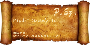 Pipó Szebáld névjegykártya